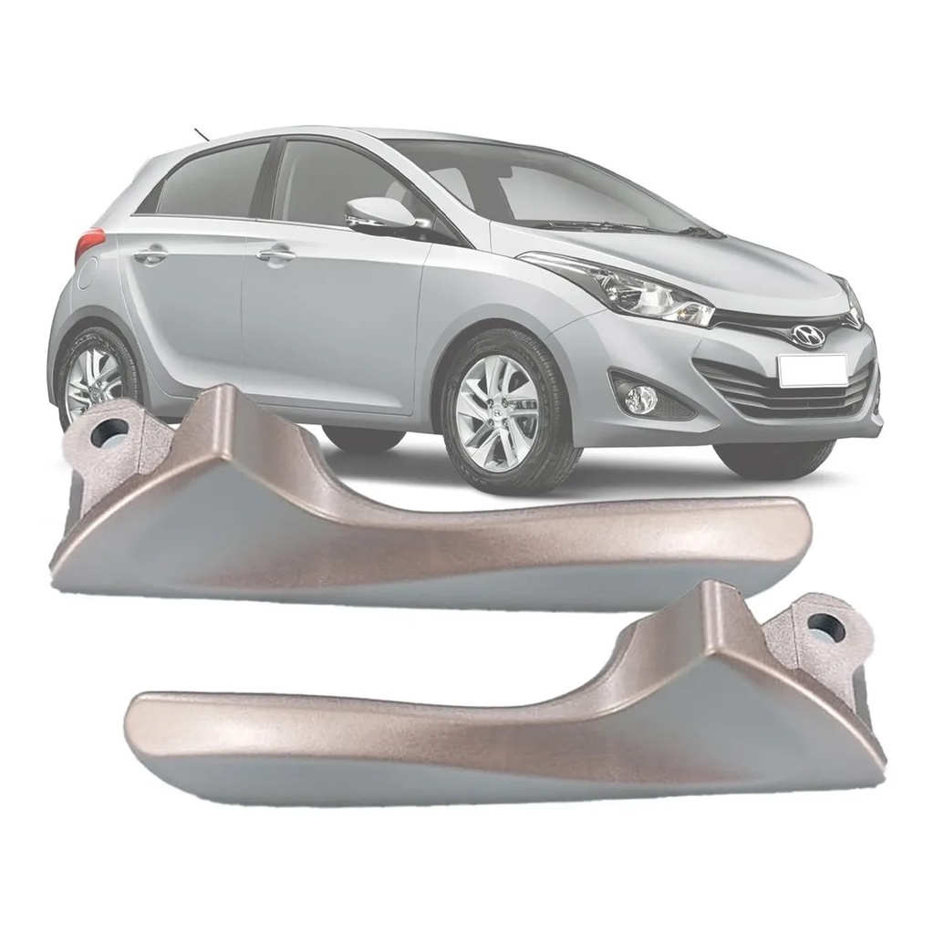 Par Gatilho Puxador Maçaneta Interna Hb20 Hb20 Sedan Prata em Oferta na Shopee