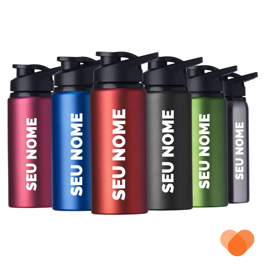 Squeeze Alumínio 600ml Academia/escola Personalizada
