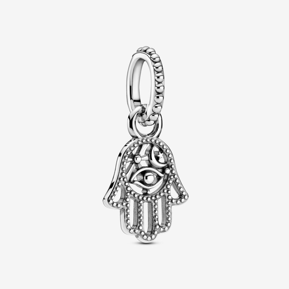 Pand * ora Acessórios Novos De Proteção Hamsa Hand Dangle Charm Pendant Silver Jewellery et Charms gifts Jewelry 2022 DIY Presentes Para Senhoras/Meninas p818