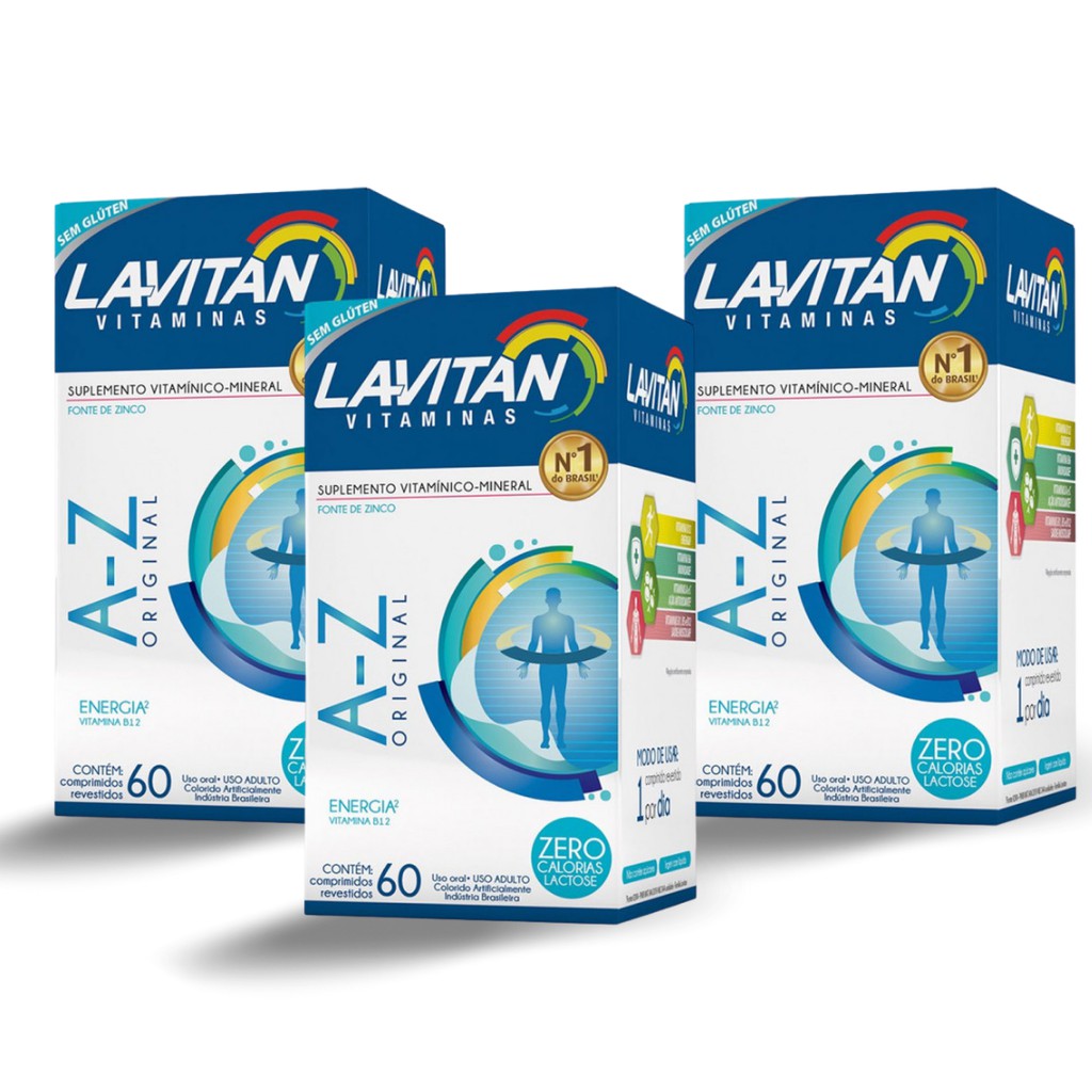 Lavitan Az c/3x60 Homem masculino energia imunidade força suplemento