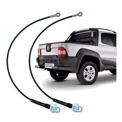 Par Cabo De Aço Tampa Traseira Fiat Strada Giv 2009 Até 2013