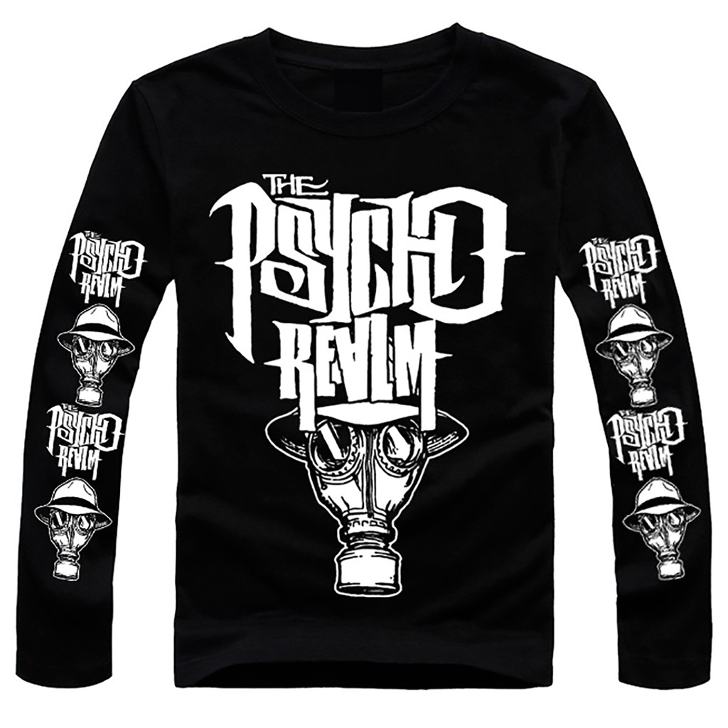Camiseta Psycho Realm Manga Longa 001 Rap Hiphop