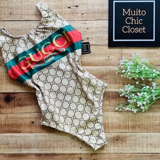 Body Feminino Luxo Marcas Plus Size Gucc