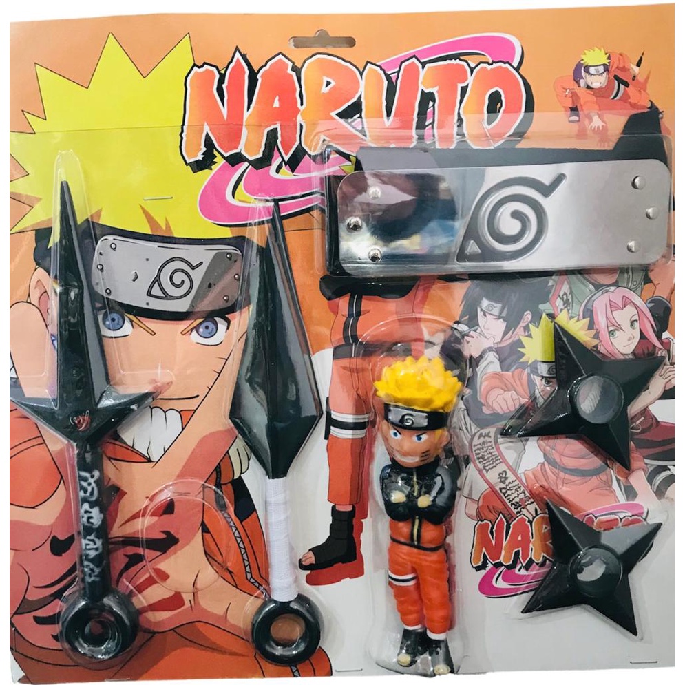 Cartela do Naruto Grande - plástico Badana Boneco Shuriken em Oferta na Shopee