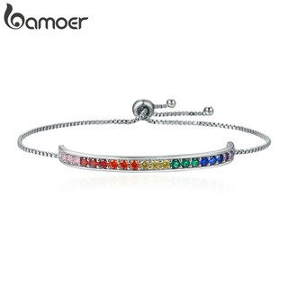 Bamoer Pulseira Colorida Com Zircônia Cúbica Fashion Feminina Yib036