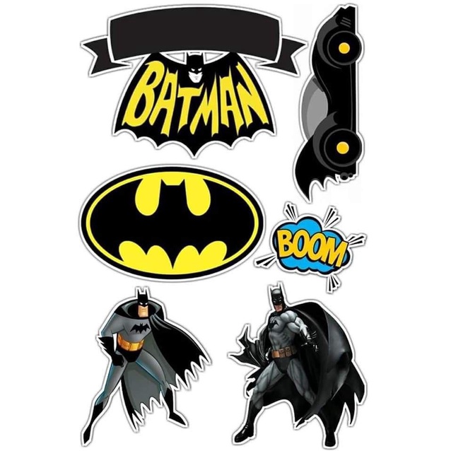 Topo de Bolo Batman Personalizado | Shopee Brasil