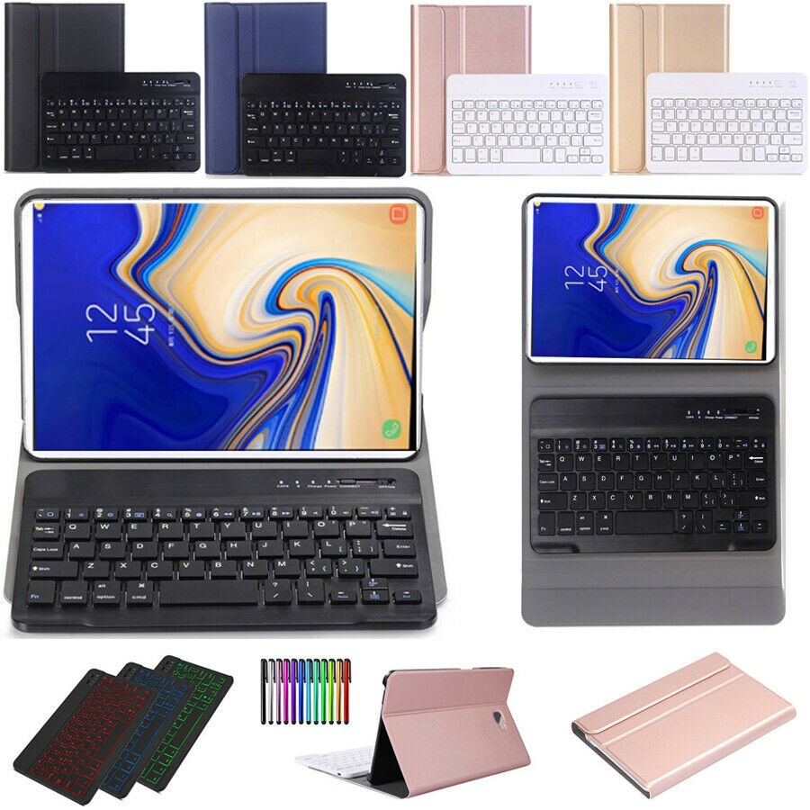 Capa Com Teclado Para Tablet Samsung Tab A 8 Polegadas Para Samsung Galaxy Tab A 8 0 T290 T295 Capa De Couro Com Estojo Teclado Com Luz De Fundo Shopee Brasil