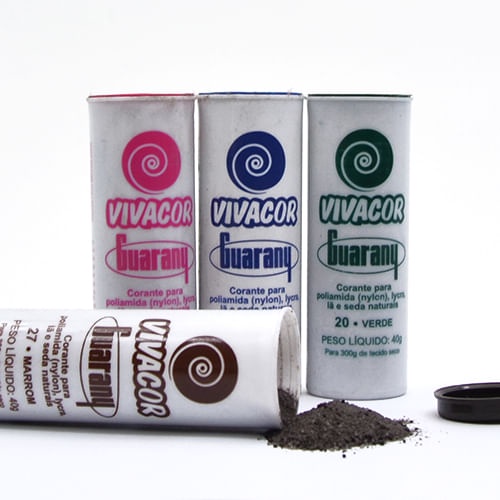 Vivacor Corante Tingir Tecido/ Nylon / Lycra / Lã / Seda Natural 40g - Guarany em Oferta na Shopee