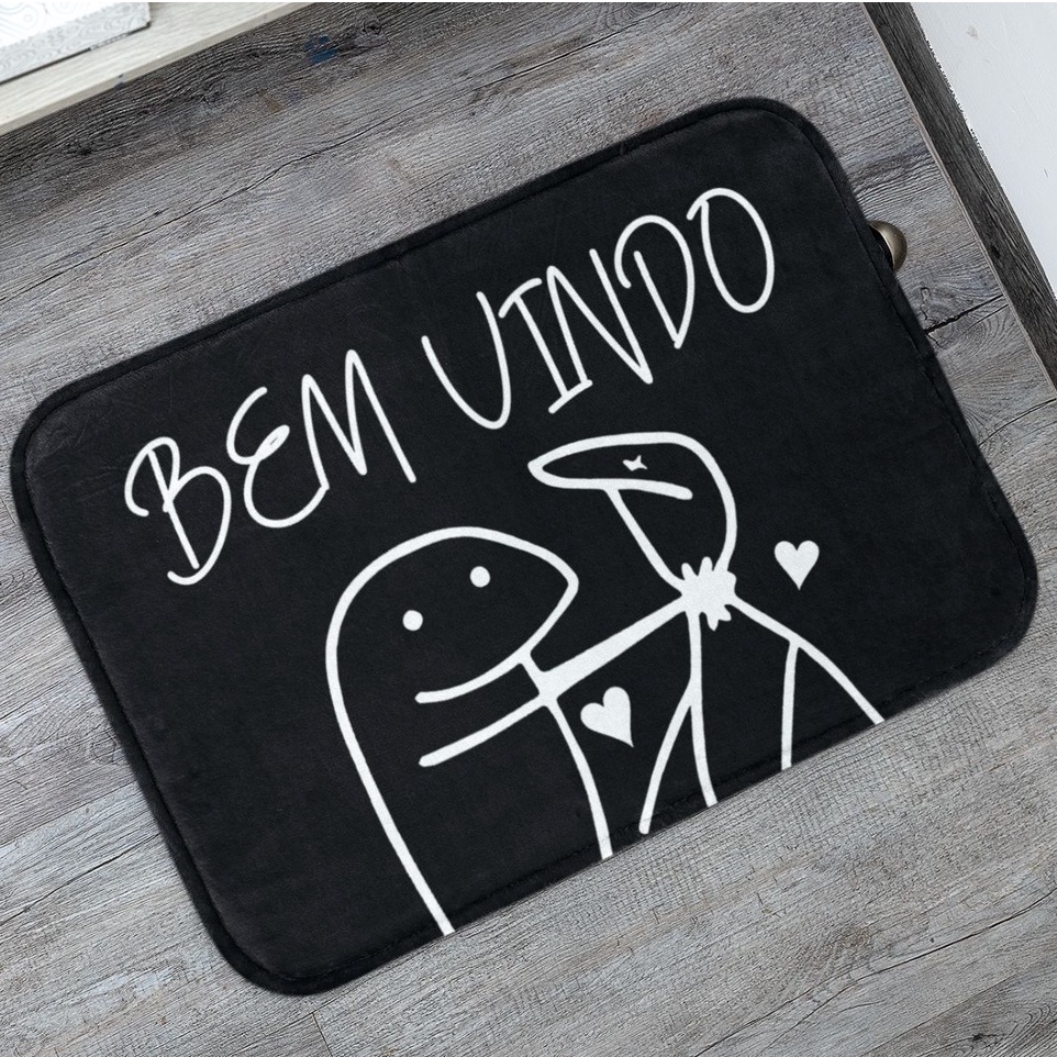 Tapetes de Porta Decorativo Entrada Antiderrapante 40x60