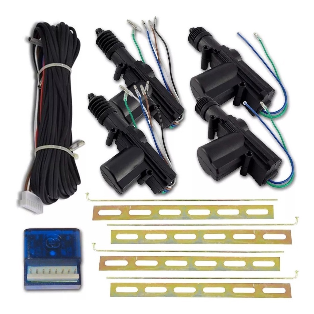 Kit Travas Elétrica Universal para 4 Portas com Chicote Espaguetado