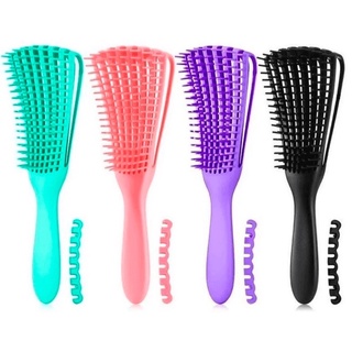 Pente de Cabelo Escova Polvo Multifuncional Modeladora Cachos Fácil Desembaraço CORES ALEATORIAS