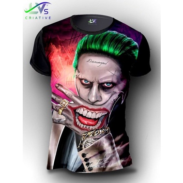 Camisa Camiseta Coringa Esquadrão Suícida Estampa Total Jkr1