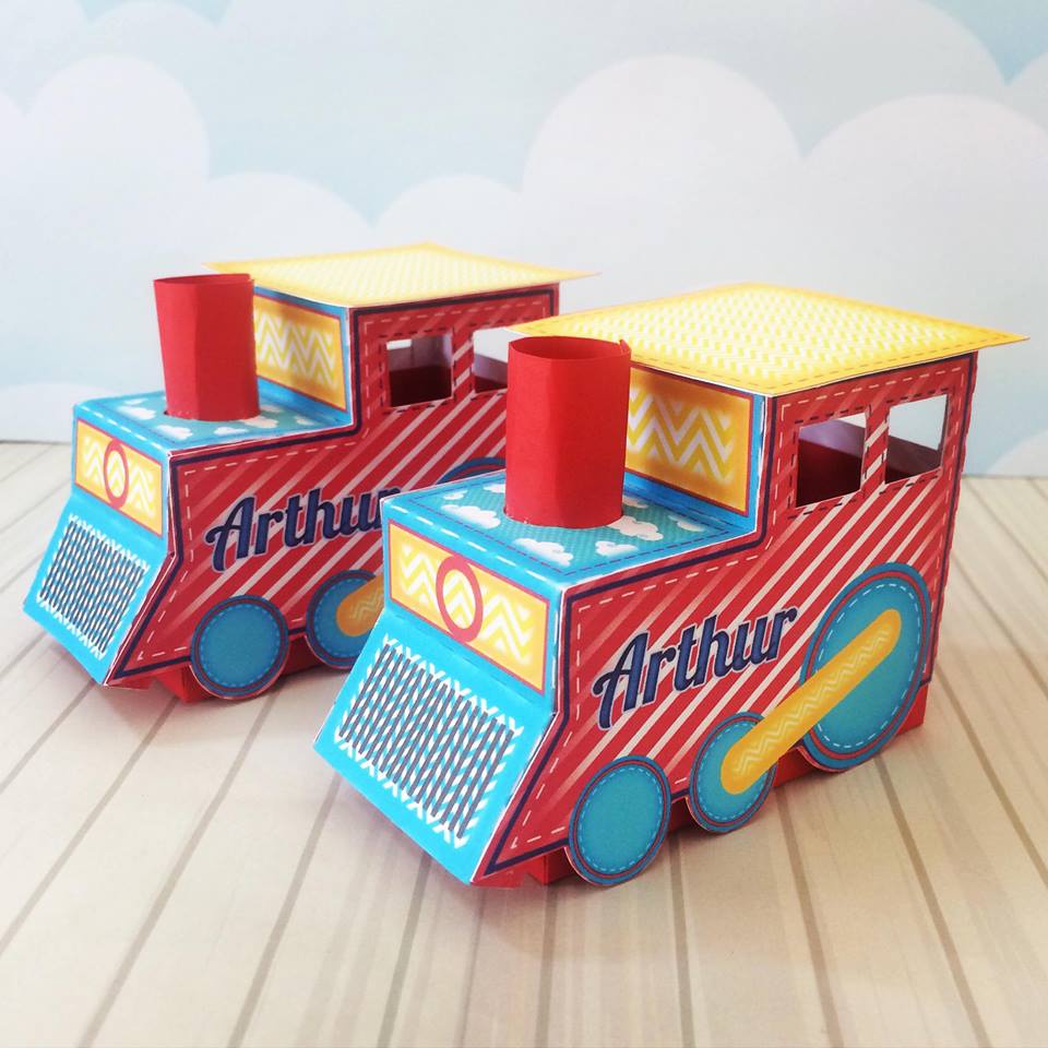 5/10/15/20 Caixa Trem Personalizada Festa BRINQUEDOS em Oferta na Shopee