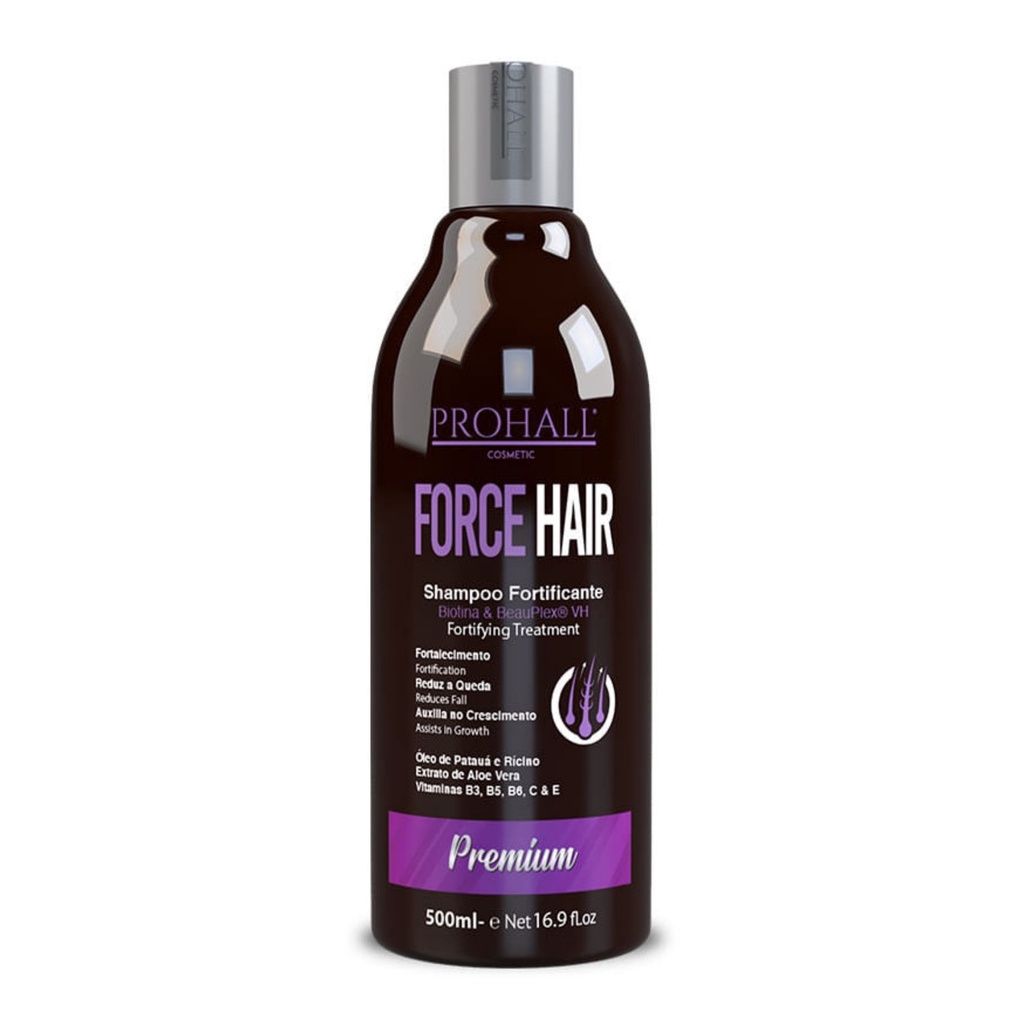 Shampoo De Crescimento Capilar Force Hair Prohall 500ml | Shopee Brasil