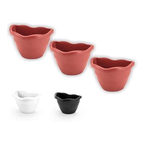 Vaso De Parede G Kit Com 3 - Jardim Vertical Orquidea Vaso Meia Lua Horta Suculenta