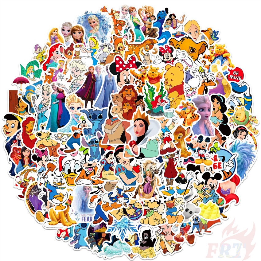 100Pcs/Set Autocolantes Mistos Disney Cartoon Series 01 À Prova D'água  Decalques De Moda De Bricolagem | Shopee Brasil