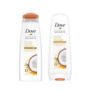 Kit Shampoo + Condicionador Dove Nutritive Secrets Ritual de Reparação 400 ml