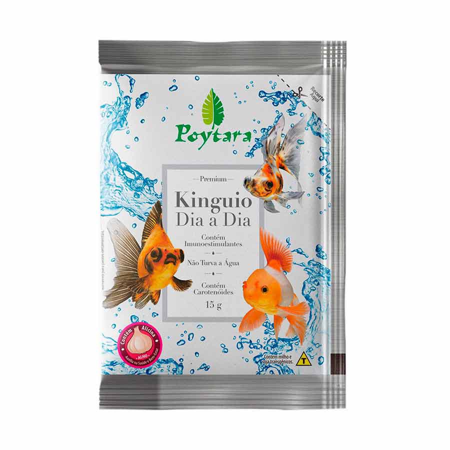 Ração Para Peixes Kinguio Dia A Dia 15g Sache Poytara