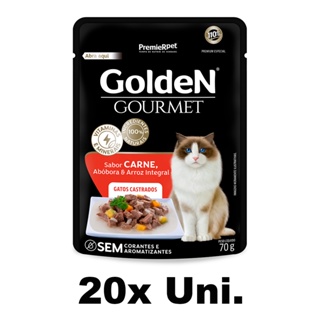 Sachê GoldeN Gourmet Gatos Castrados Carne 70g - 20 Uni. em Oferta na Shopee