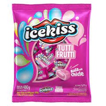 Bala Dura recheada com Chiclete icekiss.