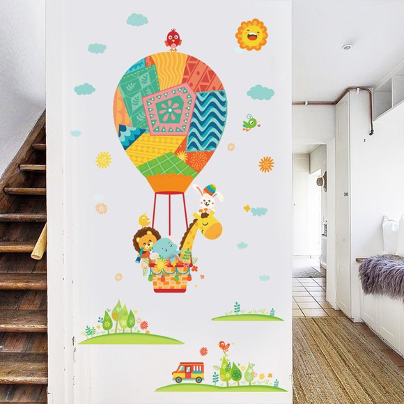 Adesivo decorativo Balão safari infantil bebe