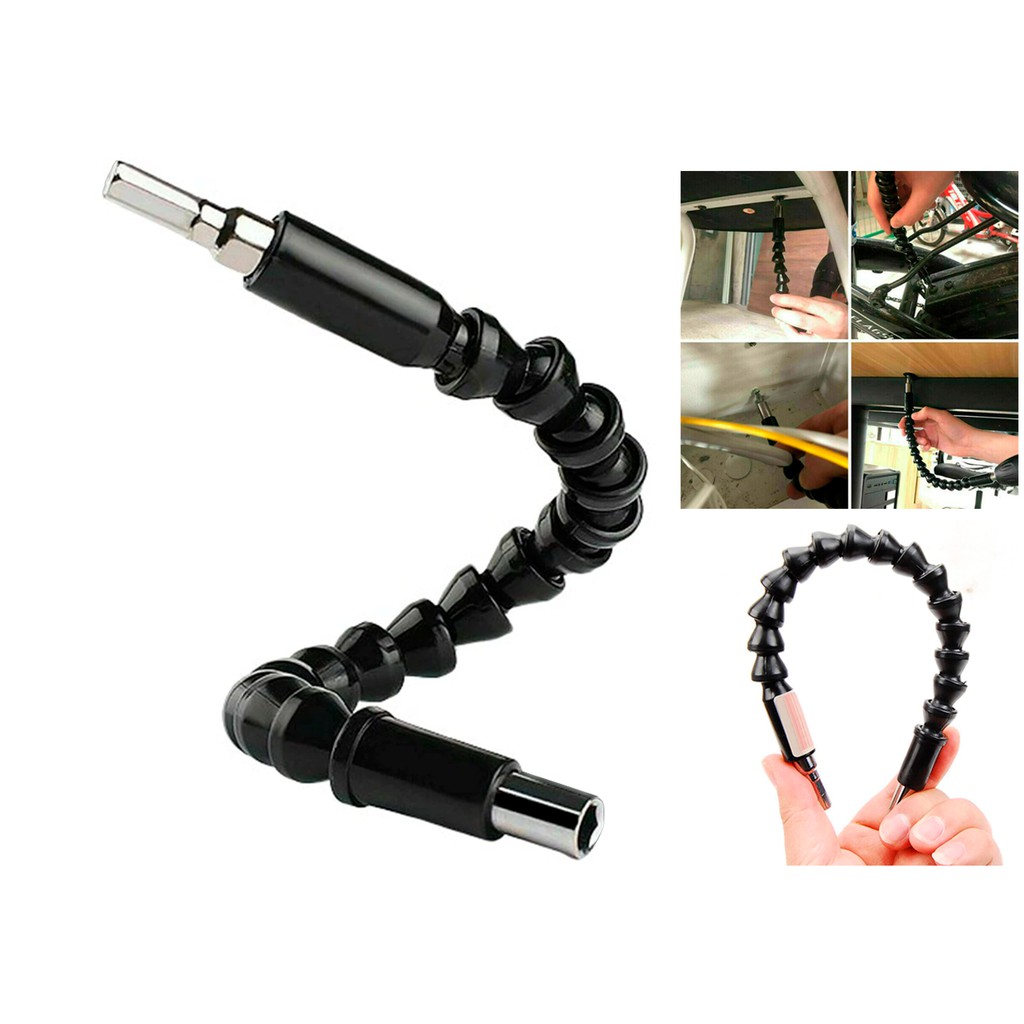 Extensão Eixo Prolongador 1/4 Ferramenta Braço Flexível Cabo Extensor Adaptador parafusadeira