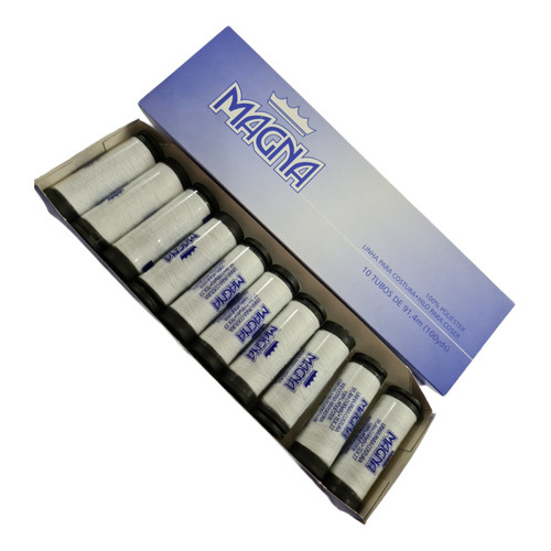 Linha Costura - Magna - Branca - Caixa Com 10 Retroz - 100 jd (91,4 mt)
