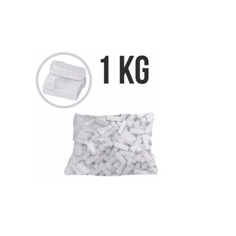 01 Kg Giz Branco Ponta Taco Bilhar Sinuca Snooker Pebolim