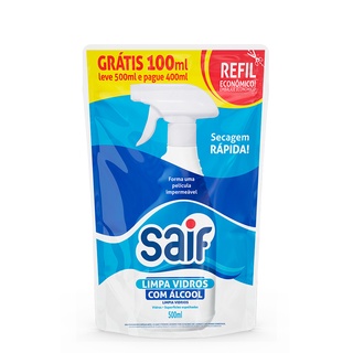 Limpa Vidros Saif Sachê - Leve 500ml Pague 400ml
