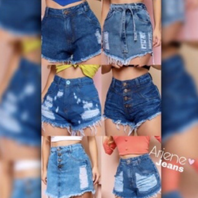 combination cheat statement kit 7 shorts jeans feminino Direto da Fábrica atacado barato | Shopee Brasil