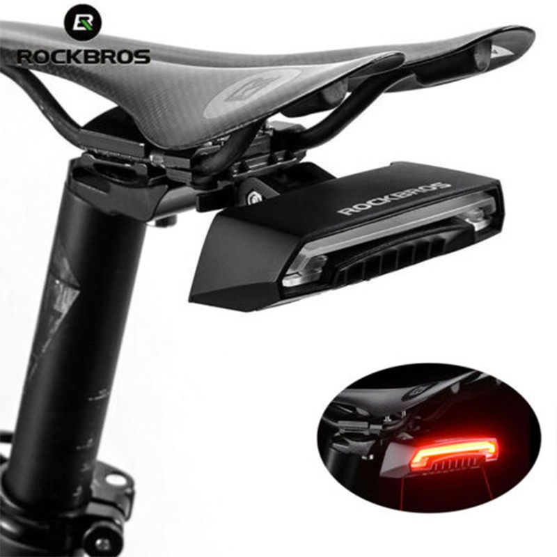RockBros Sem Fio IPX4 À Prova D'água Para Bicicleta Luz Traseira laser