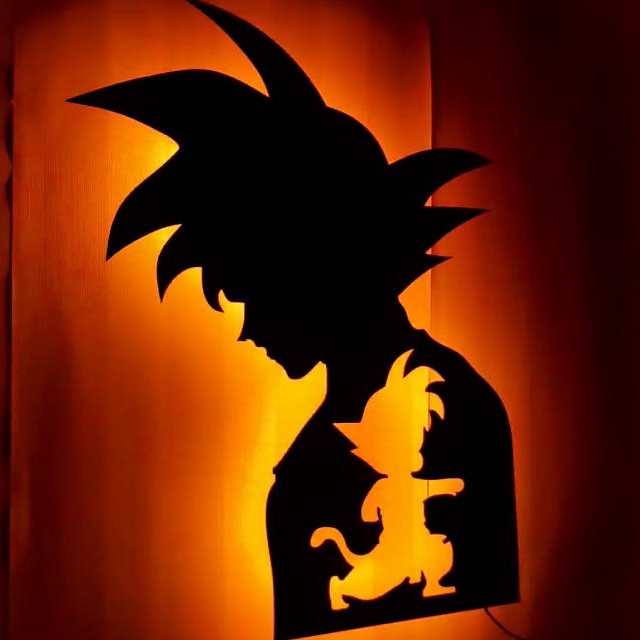 Quadro de Led Painel Luminoso Gamer Dragon ball z goku decorativo para quarto presente geek nerd