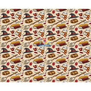 Tecido tricoline, microfibra ou gabardine estampado - Harry Potter - Grifinoria - 0.50 cm
