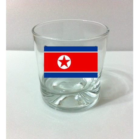 Copo De Whisky Da Bandeira Da Coréia Do Norte 250ml