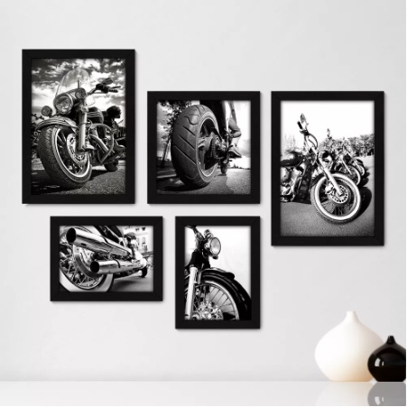 Quadros decorativos 5 peças mosaicos para sua sala ou quarto Motos - Motocicletas Star = 316 em Oferta na Shopee
