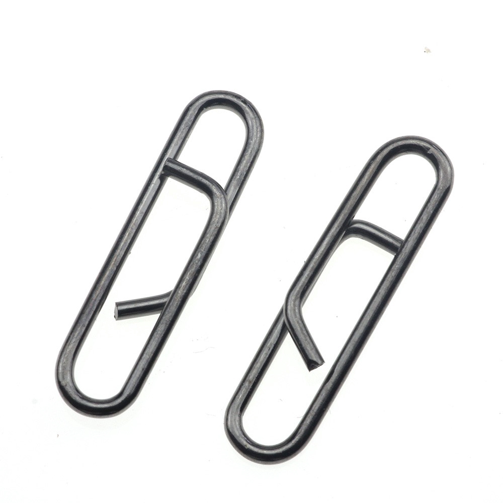 50 Pcs Poderosa Rápido Link Clipe De Aço Inoxidável Pressão Equipamento De Pesca Mudança Rápida Chumbo Ligações Clips Interlock Acessórios