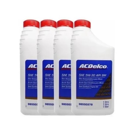 Kit 4 Litros De Óleo 5w30 Semissintético Acdelco 98550378