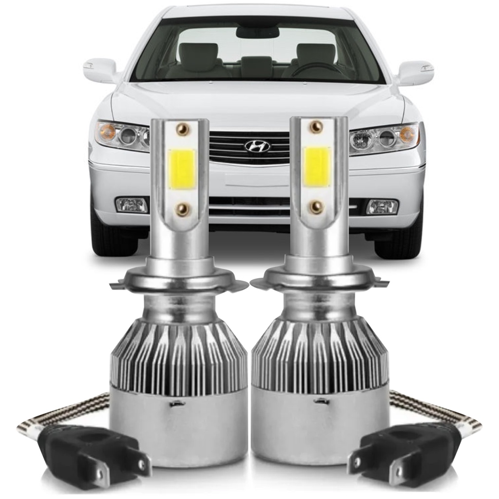 Lâmpadas Azera 2007 2008 2009 2010 2011 Super LED Farol Alto H7
