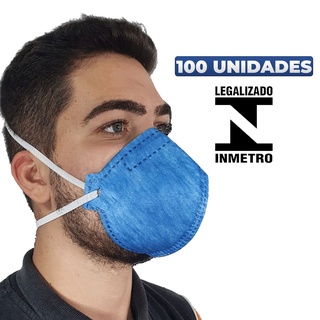 100 Máscara N95 Proteção PFF2 Reutilizável Selo INMETRO CA 38504 - Deltaplus