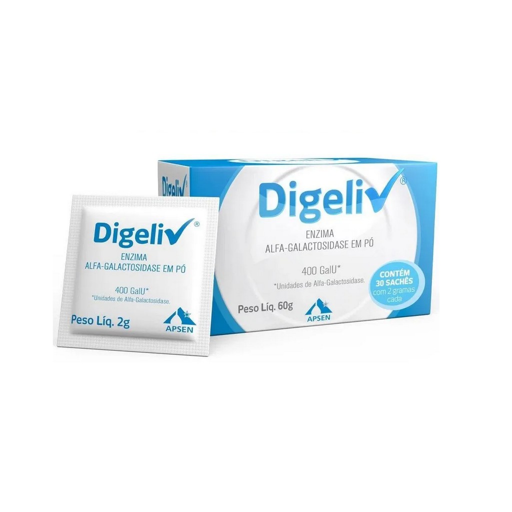 Digeliv 400 Galu* 30 Sachês De 2g Cada em Oferta na Shopee