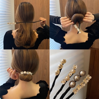 2021 Nova Exquisite Retro Temperamento Bola Cabeça Artefato Cabelo Elegante Fofo De Volta Cabeça Cocar Preguiçoso Super Fada Pérola Anel De Cabelo