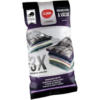 Organizador Saco á vácuo no tamanho de 50x60 cm Clink