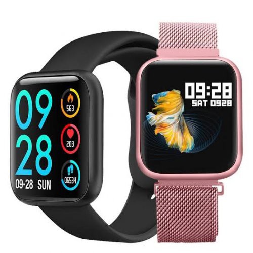 Smartwatch Inteligente Relógio Tfit P70 2 Pulseira Aço+puls Extra