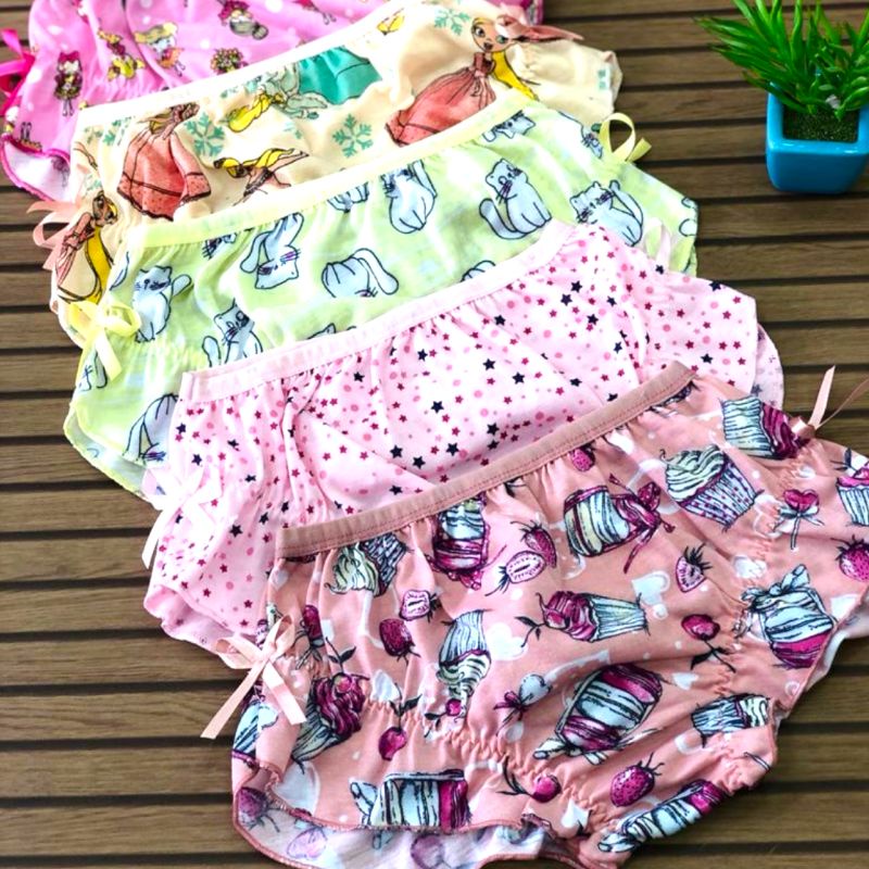 Super kit de 12 Calcinhas Infantil Menina Bebê Balãozinho Shortinho Estampadas com Lacinhos em Oferta na Shopee