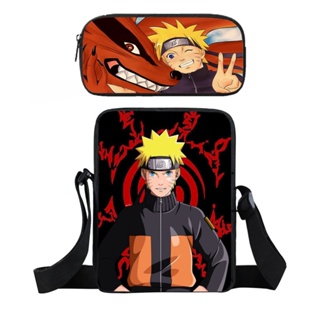 Kit Lancheira e Estojo Infantil Naruto Raposa de 9 Caudas em Oferta na Shopee