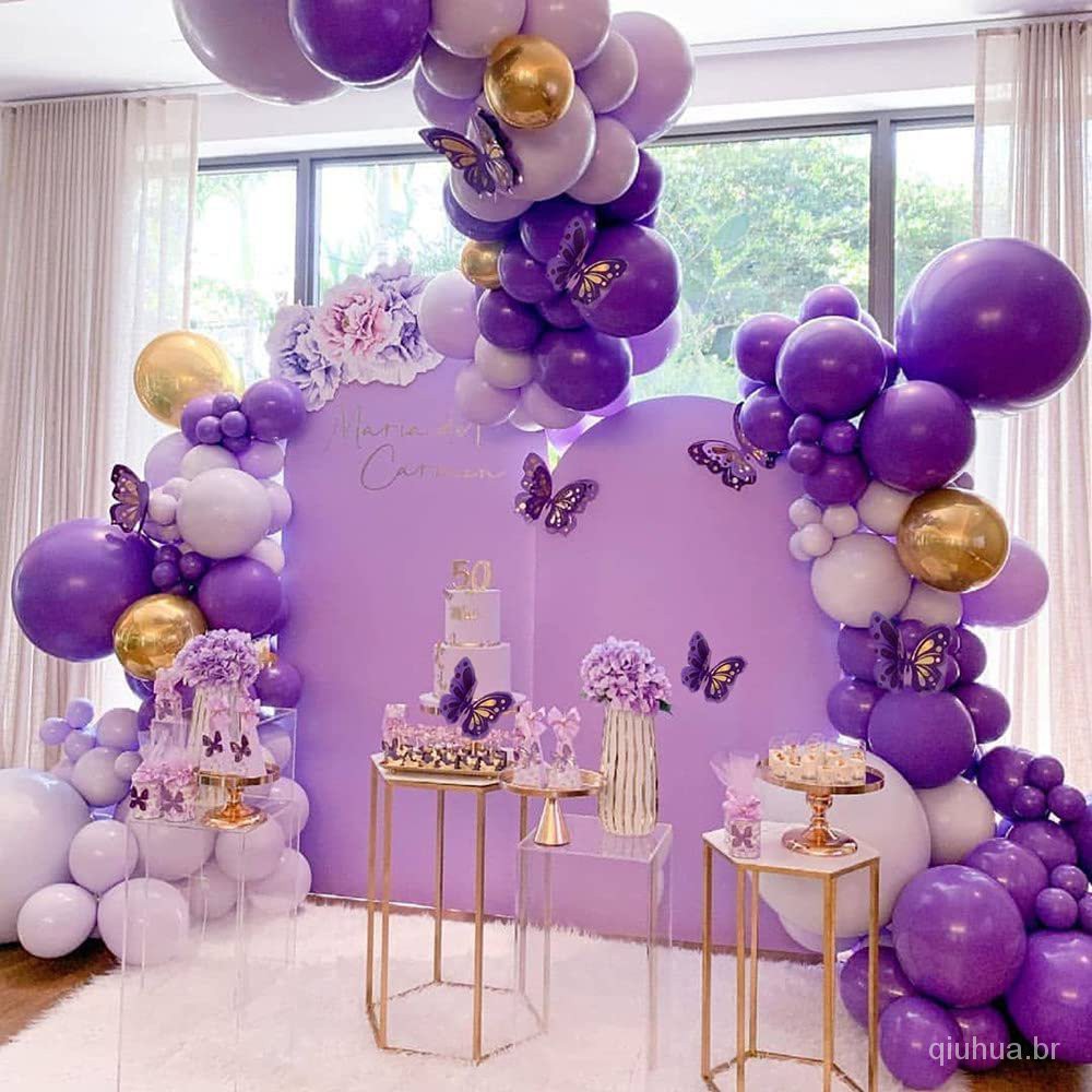 Aniversário De Criança Decoração Roxa – oliver