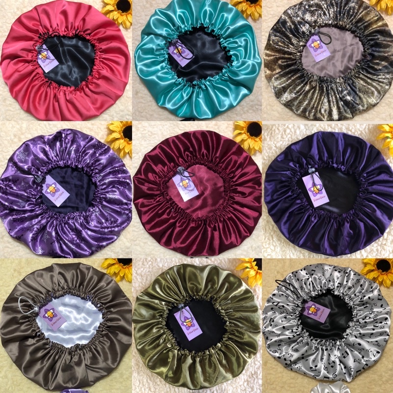 Touca de Cetim Gloss Premium Outlet Sortidas P, M, G e EXG Ajustável Dupla face toca