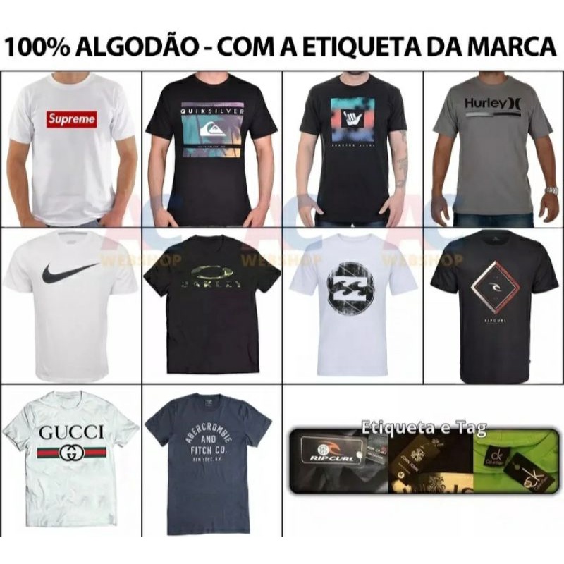 kit 10 camisetas masculinas com op o de escolher premium