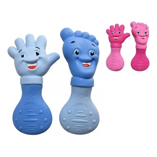 Mordedor Bebe Mãozinha Pezinho Anti Stress Gengiva