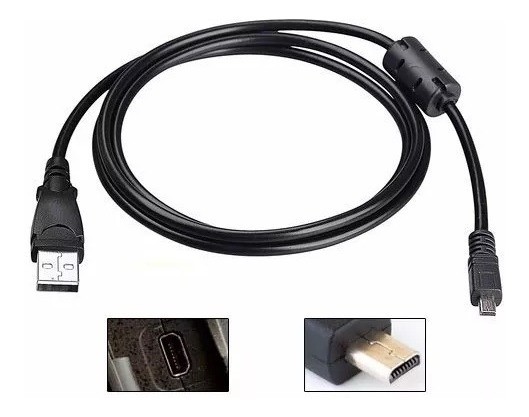 Jvc Monitor Cavo USB Per Fotocamera Fujifilm - Sincronizzazione Dati Per Modelli SL310, SL350, JV300, JV305 Caricatore Nikon Coolpix